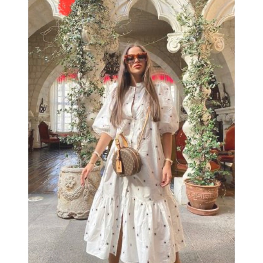 Zara Embroidered White Dress